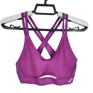 Women's Purple Strappy Sports Bra Comfortable & Supportive Design Size M